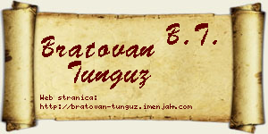 Bratovan Tunguz vizit kartica